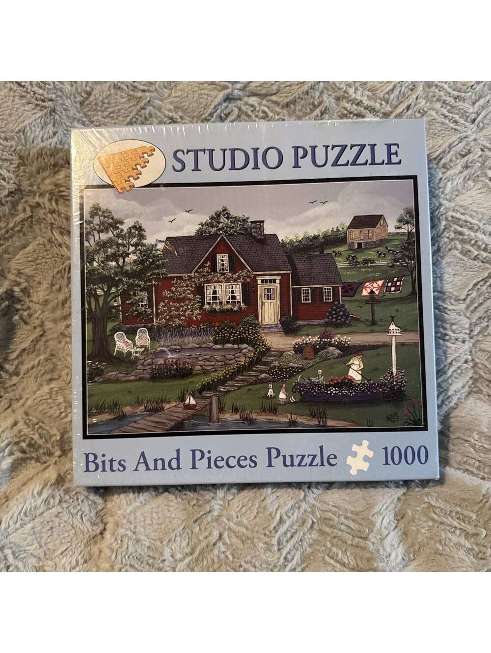 Sealed Studio Puzzle Bits & Pieces 1000 Pc Helping Grandma In Her Garden 20x27